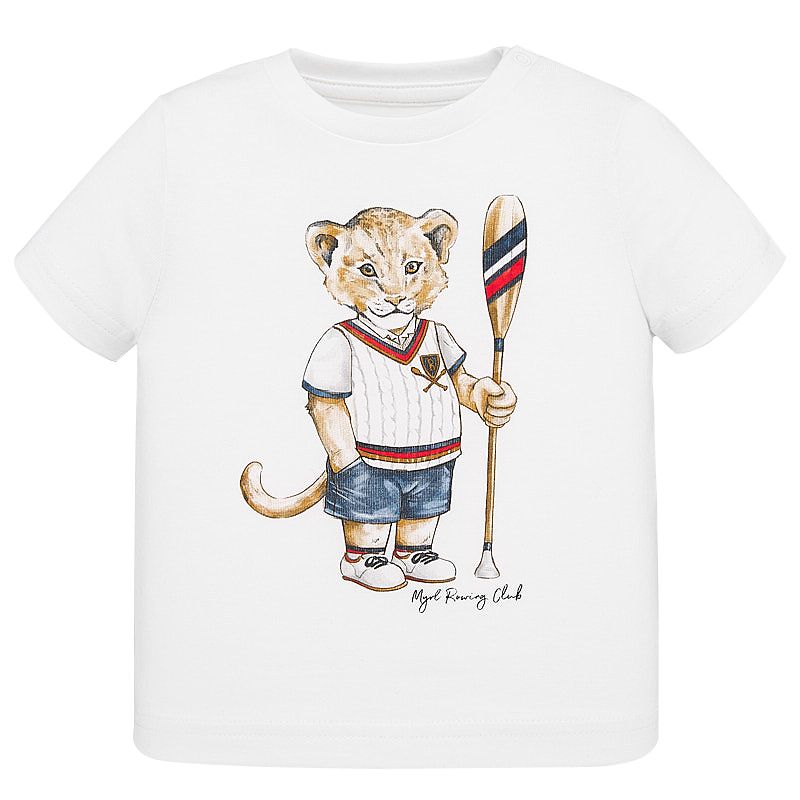 Tricou alb - Leu - Mayoral, [],bestfam.ro
