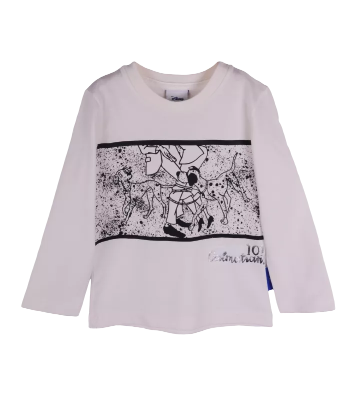 Tricou bej cu maneca lunga 101 Dalmatieni 4 ani, [],bestfam.ro