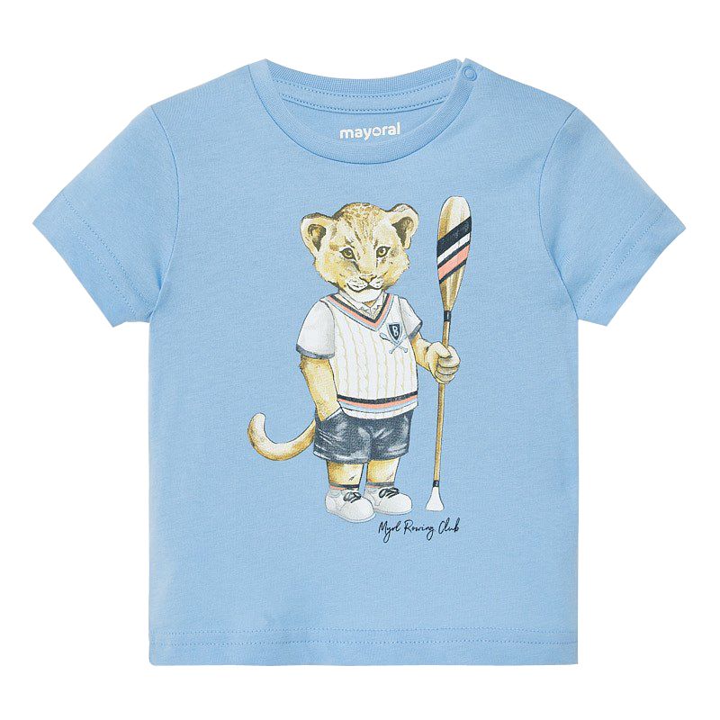 Tricou cu maneca scurta - Leu - Bleu - Mayoral, [],bestfam.ro