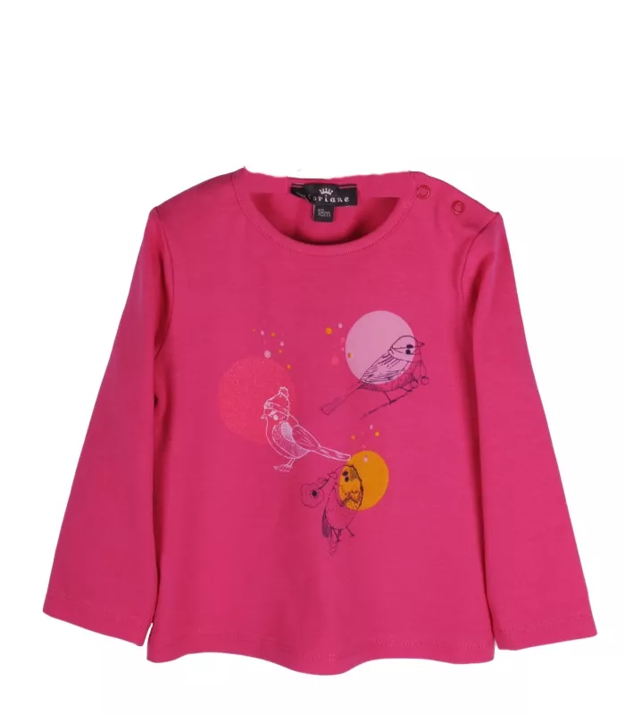 Tricou roz cu maneca lunga  Birds 18 luni, [],bestfam.ro