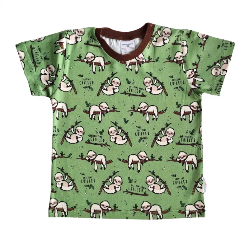 Tricou cu maneca scurta - Lenesi veseli 7 ani-122 cm, [],bestfam.ro