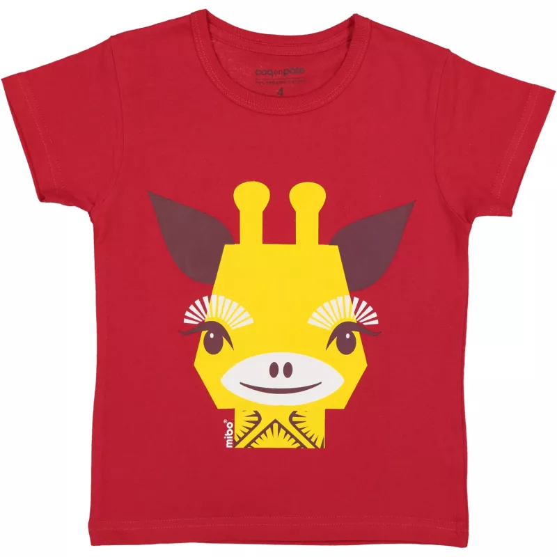 Tricou rosu Girafa 2 ani, [],bestfam.ro
