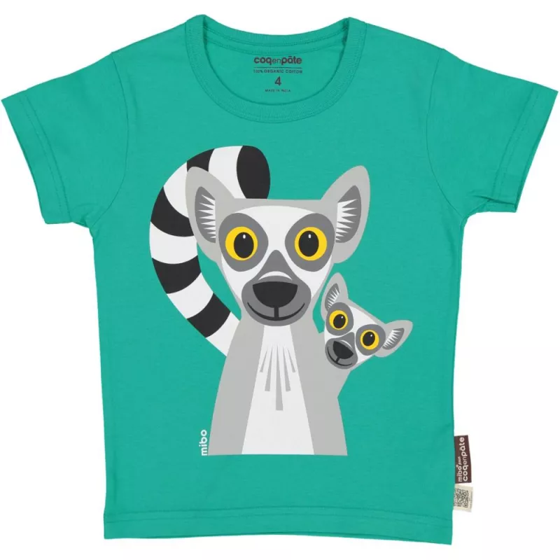 Tricou verde Lemur 8 ani, [],bestfam.ro