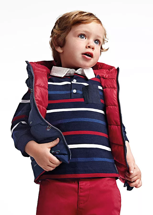 Vesta matlasata reversibila cu imprimeu - Bleumarin / Rosu - Mayoral 3 ani, [],bestfam.ro