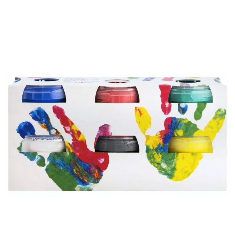 Vopsea pentru pictura cu degetele (6 culori), [],bestfam.ro