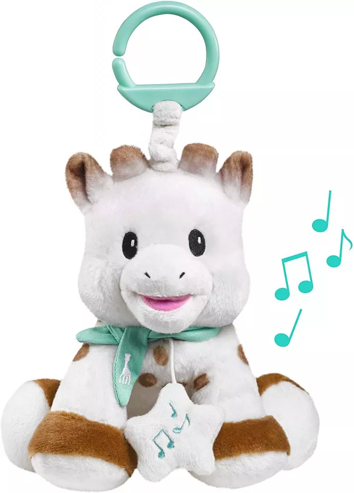 Jucarie muzicala - Girafa Sophie pufoasa, 20 cm - Sophie la Girafe, [],bestfam.ro