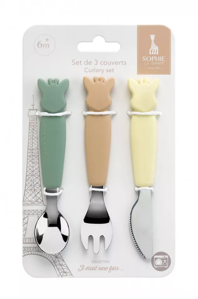 Vulli Set 3 tacamuri maner silicon Girafa Sophie, [],bestfam.ro