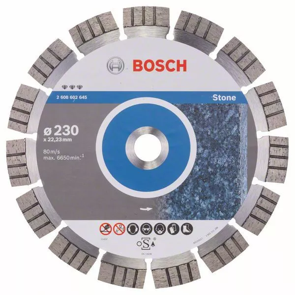 Bosch Disc diamantat Best for Stone 230x22.23x2.4x15mm, [],kalki.ro