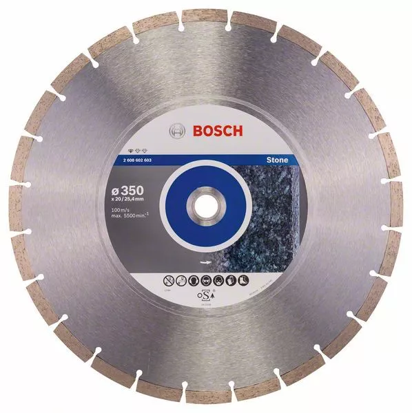 Bosch Disc diamantat Standard pentru piatra 350x20/25.40x3.1mm, [],kalki.ro