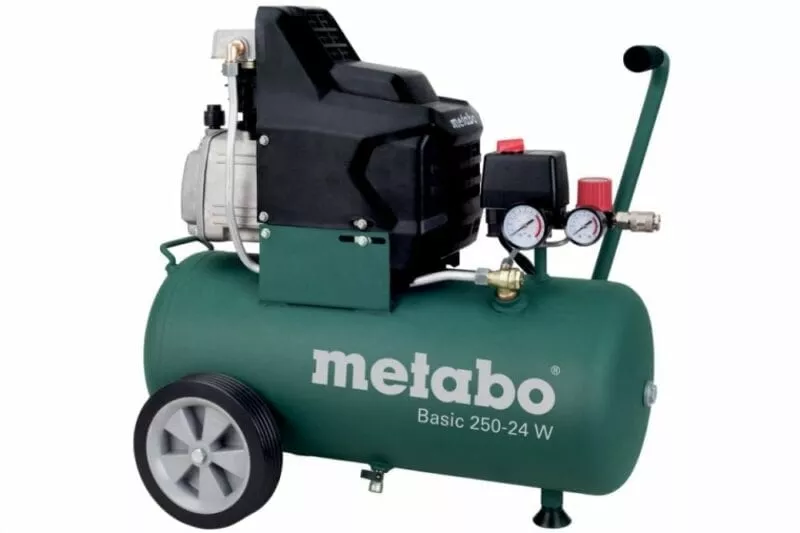 Compresor aer cu ulei METABO BASIC 250-24 W 2cp 24l debit aer aspirat 200l/min debit aer refulat 144l/min 8bar 27kg, [],kalki.ro