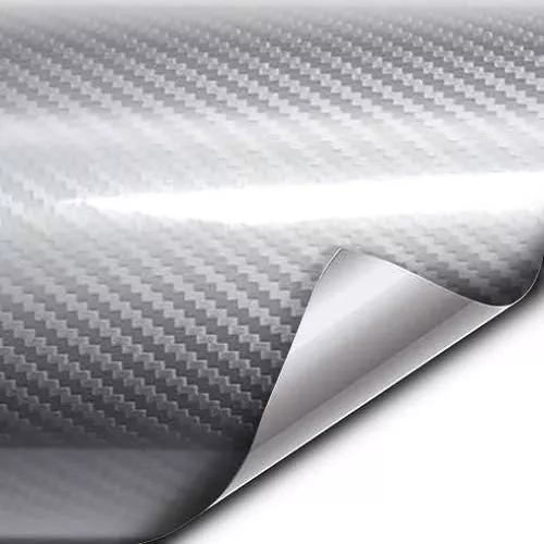 Folie colantare auto Carbon 5D Lacuit Argintiu (3,0m x 1,52m), [],kalki.ro