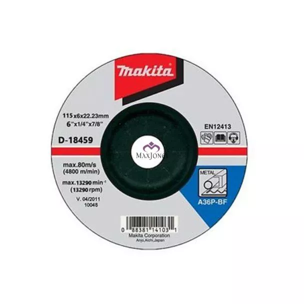 Disc abraziv Makita D-18459 pentru slefuit metal, D115x6x22.23 mm, A24R, [],maxjonel.ro