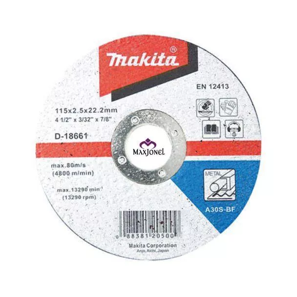 Disc abraziv Makita D-18699 pentru debitat metal, D230x2.5 mm, A30S, [],maxjonel.ro