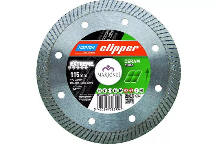 Disc diamantat Norton Clipper Extreme Ceramic Turbo Ø 115x22,23 mm, [],maxjonel.ro