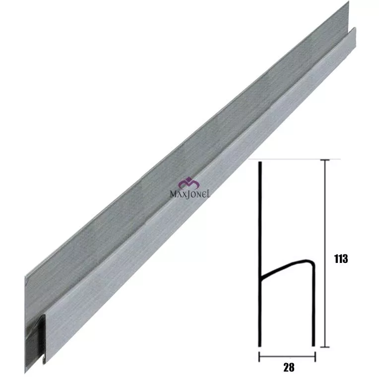 Dreptar aluminiu sectiune h 113X28 mm 1500 mm, [],maxjonel.ro