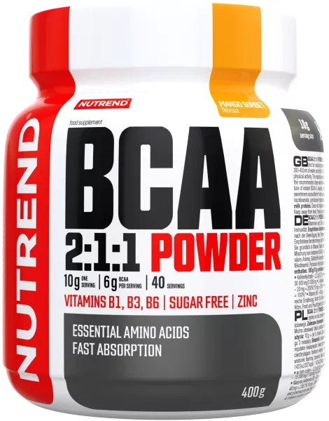 Nutrend BCAA 2:1:1 Powder 400g Mango, [],advancednutrition.ro