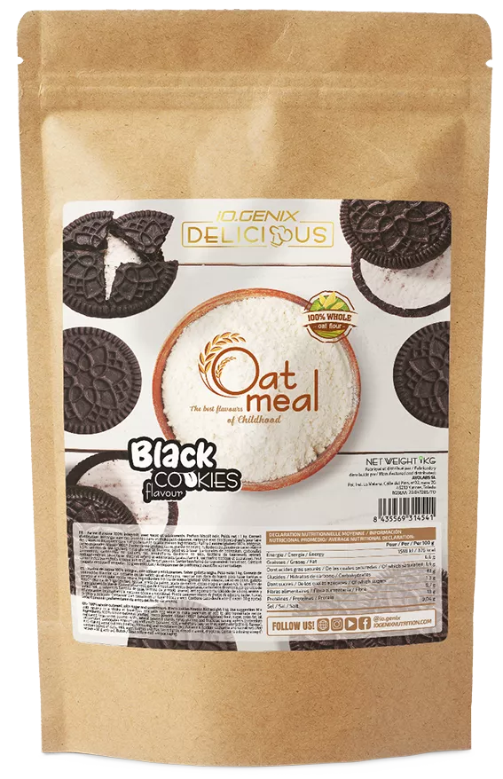 IOGENIX DELICIOUS OATMEAL 1Kg Black Cookies, [],advancednutrition.ro