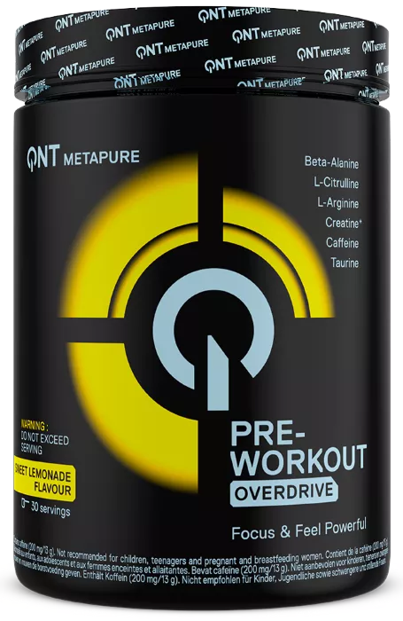 QNT Pre Workout Overdrive 390G Sweet Lemonade, [],advancednutrition.ro