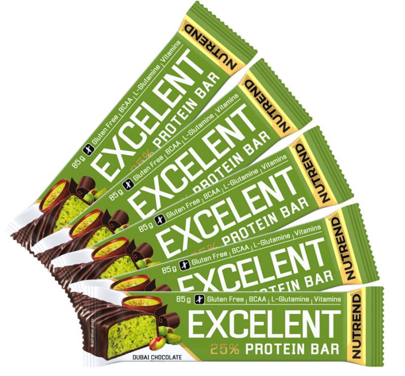 5 Batoane Nutrend Excelent Protein Bar 85g Dubai Chocolate, [],advancednutrition.ro