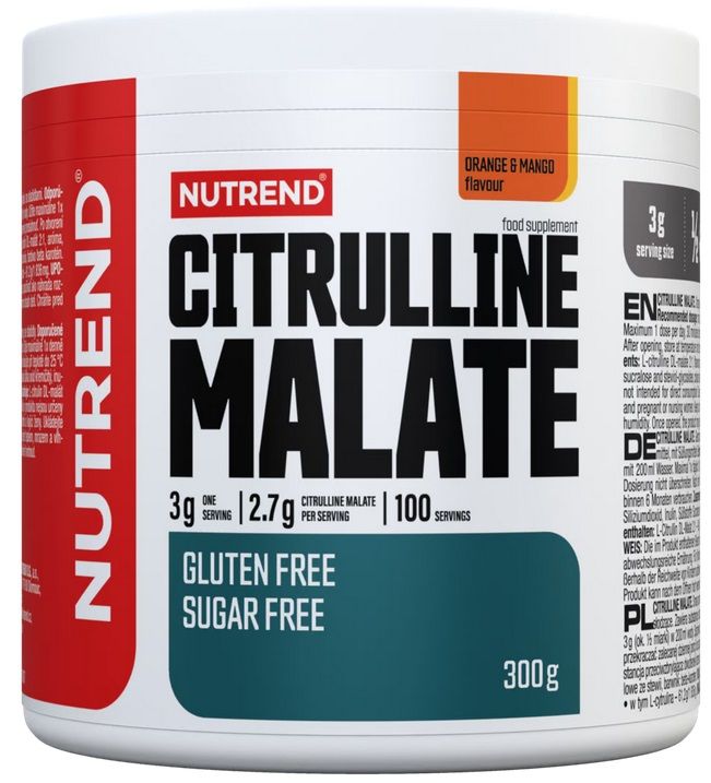 Citrulline Malate 300g Orange Mango Nutrend, [],advancednutrition.ro