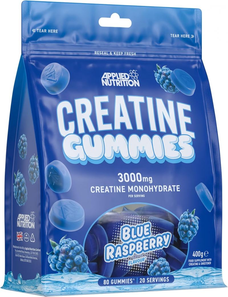 Creatine Gummies 80 Gume Applied Nutrition Blue Raspberry, [],advancednutrition.ro