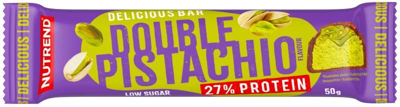 Delicious Bar 50g Nutrend Double Pistachio in Milk Chocolate, [],advancednutrition.ro