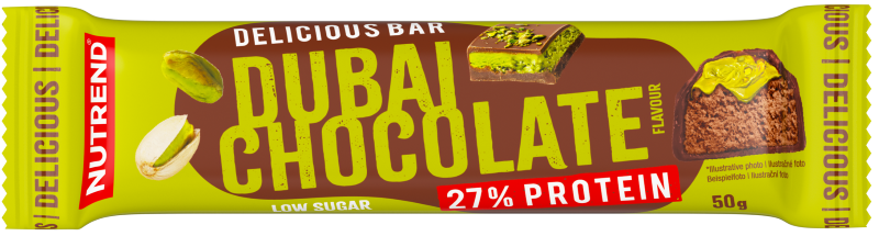 Delicious Bar 50g Nutrend Dubai Chocolate in Milk Chocolate, [],advancednutrition.ro