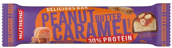 Delicious Bar 50g Nutrend Peanut Butter Caramel, [],advancednutrition.ro