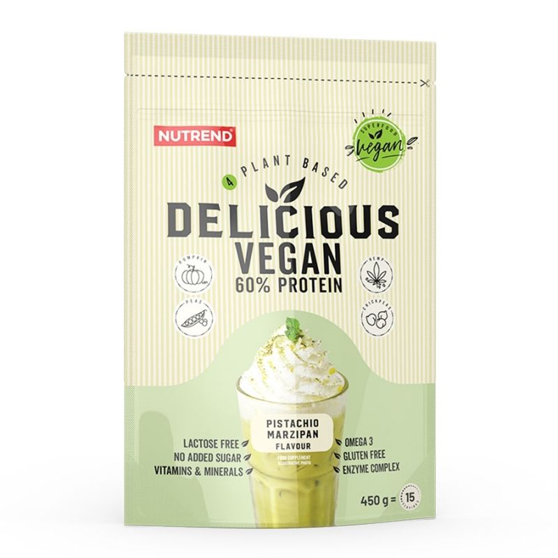 Delicious Vegan Protein 450g Pistachio Marzipan Nutrend, [],advancednutrition.ro