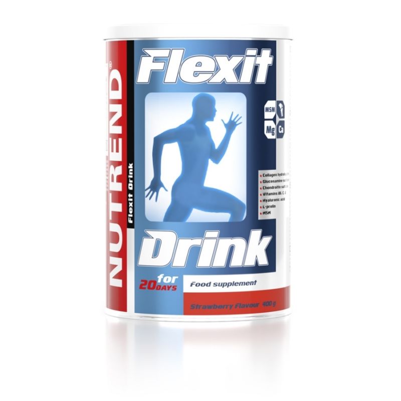 Flexit Drink 400gr Capsuni Nutrend, [],advancednutrition.ro
