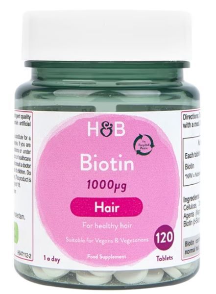 Holland & Barrett Biotin 1000mcg 120 Tablete, [],advancednutrition.ro