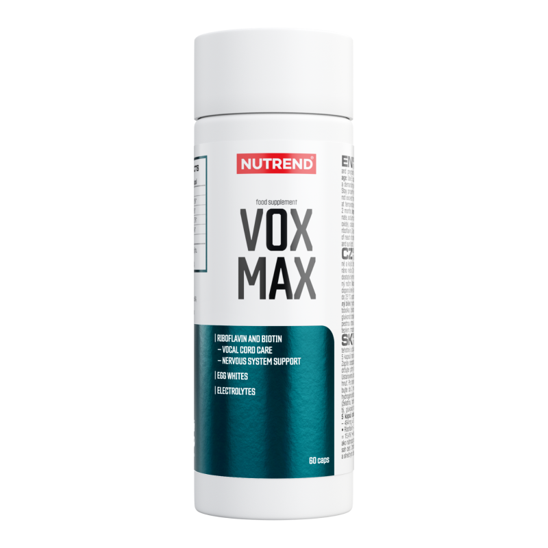 Ingrijirea mucoasei corzilor vocale, Vox Max, 60 capsule, Nutrend, [],advancednutrition.ro