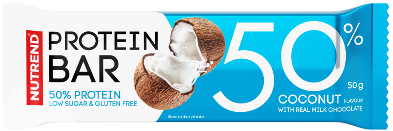 Nutrend 50% Protein Bar 50g Cocos, [],advancednutrition.ro