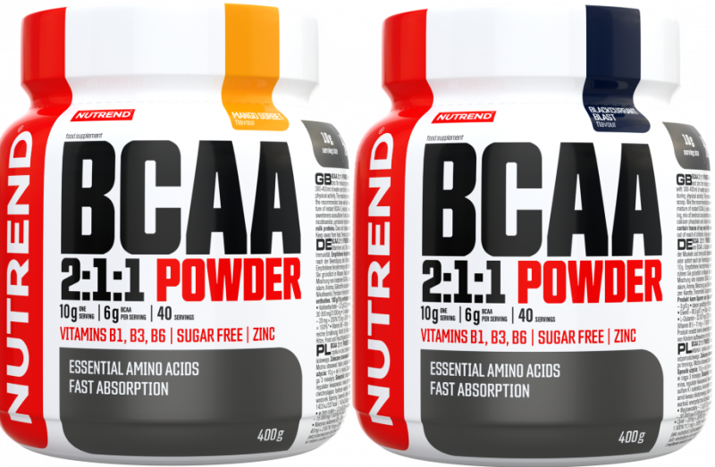 Nutrend BCAA 2:1:1 Powder 2x 400g Mango, [],advancednutrition.ro