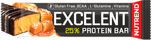 Nutrend Excelent Protein Bar 85g Caramel Sarat, [],advancednutrition.ro
