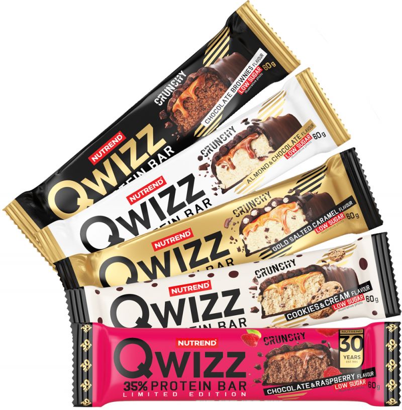 Nutrend Qwizz Protein Bar 5 Batoane x 60g Chocolate Brownies, [],advancednutrition.ro