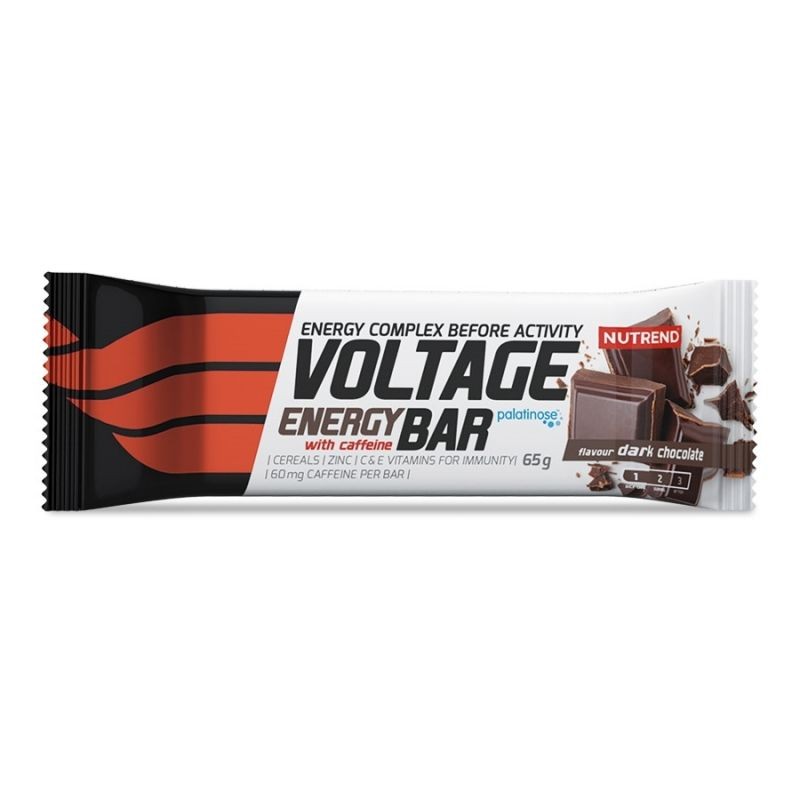 Nutrend Voltage Energy Bar 65G Dark Chocolate (contine cofeina), [],advancednutrition.ro
