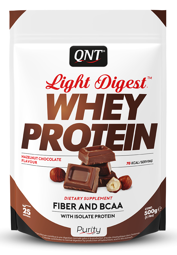 QNT LIGHT DIGEST WHEY PROTEIN 500g Ciocolata cu Alune, [],advancednutrition.ro