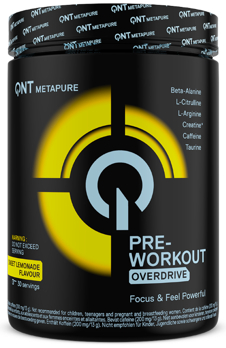 QNT Pre Workout Overdrive 390G Sweet Lemonade, [],advancednutrition.ro