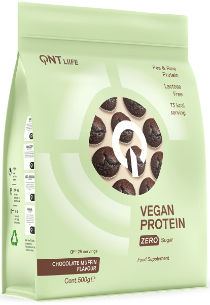 QNT Vegan Protein 500g Chocolate Muffin, [],advancednutrition.ro