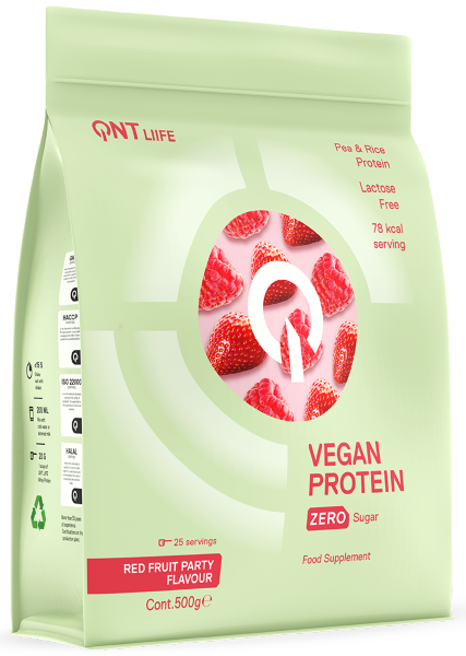QNT VEGAN PROTEIN 500g Red Fruit, [],advancednutrition.ro
