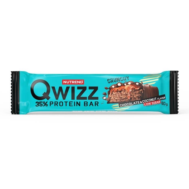 Qwizz Protein Bar 60g Chocolate Coconut Nutrend, [],advancednutrition.ro