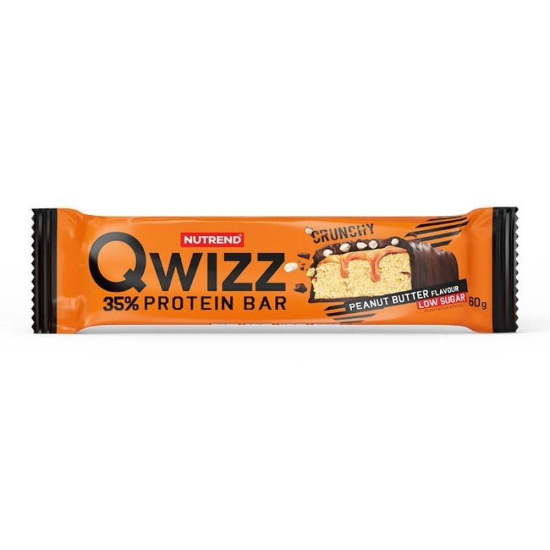 Qwizz Protein Bar 60g Peanut Butter Nutrend, [],advancednutrition.ro