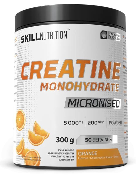 Skill Nutrition Micronised Creatine Monohydrate 300g Orange, [],advancednutrition.ro