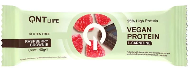 Vegan protein bar with L-carnitine 40g Zmeura, [],advancednutrition.ro