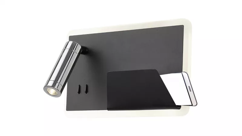 Aplica Board L banda acrilica metal negru argintiu 141001 LED