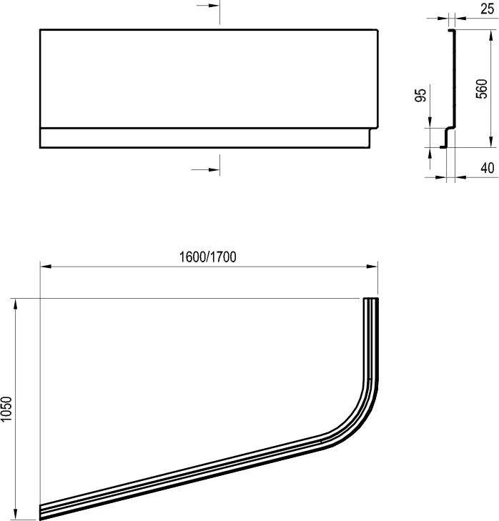 Panou A (masca) Chrome 170x105 L/R