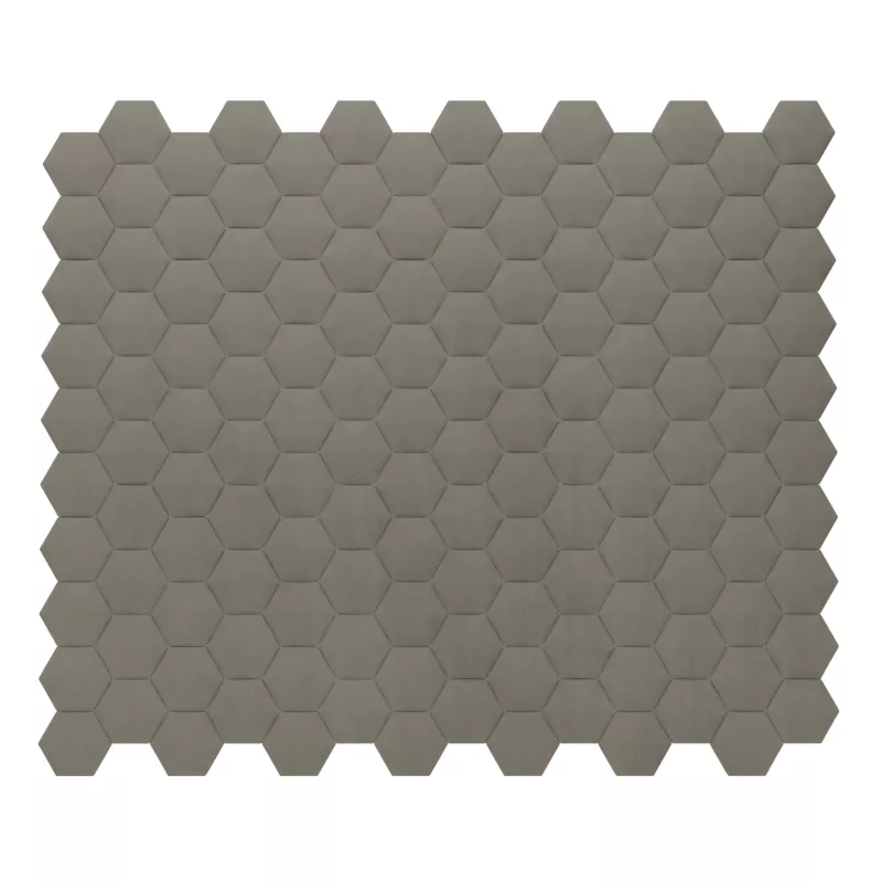Panou decorativ tapitat Hexago Hexagon HE 17x17 cm GRI ME30