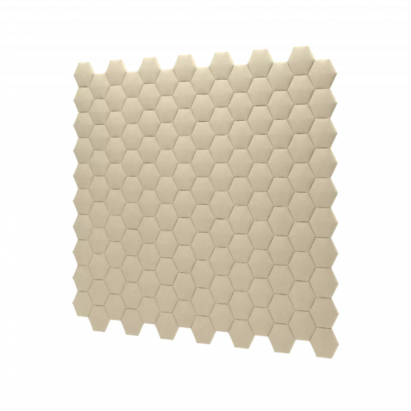 Panou decorativ tapitat Hexago Hexagon HE 17x17 cm BEJ ME04