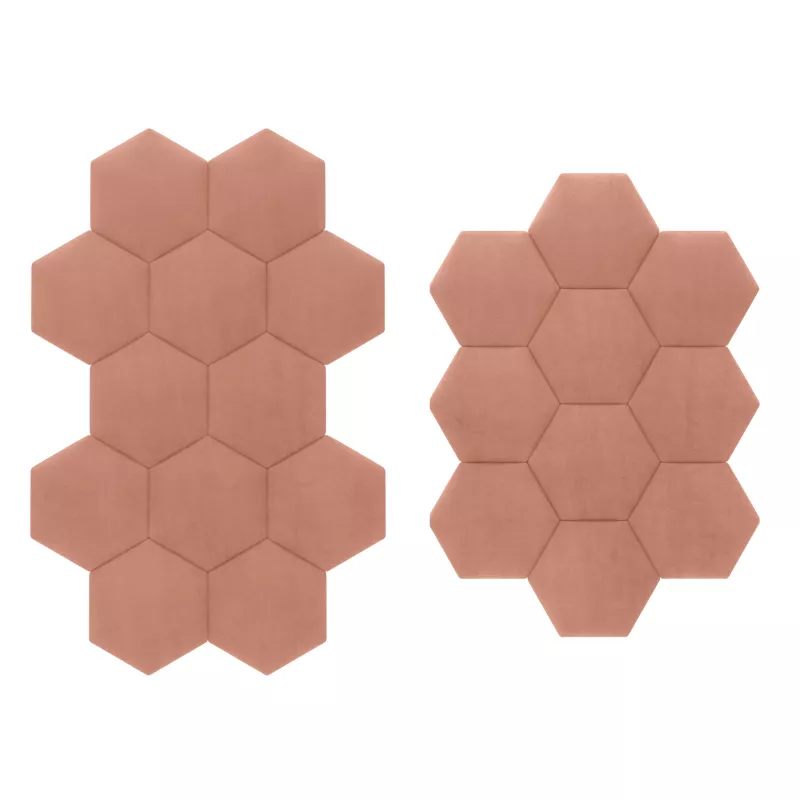 Panou decorativ tapitat Mollis Hexagon HE 17x17 cm SOMON ME25